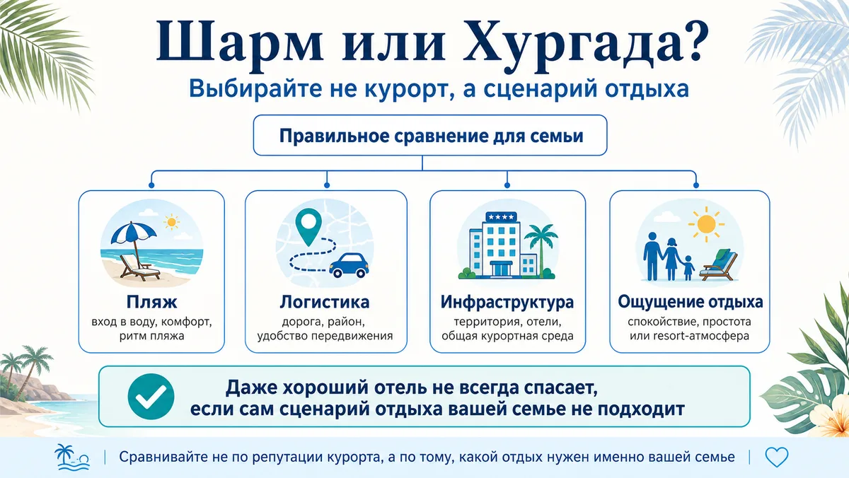 Хургада для семьи: спокойный пляжный сценарий и море